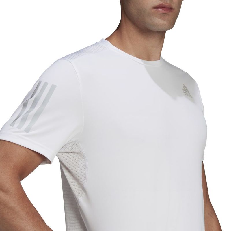 Camiseta-Manga-Corta-adidas-para-hombre-Own-The-Run-Tee-para-correr-color-blanco.-Detalle-1