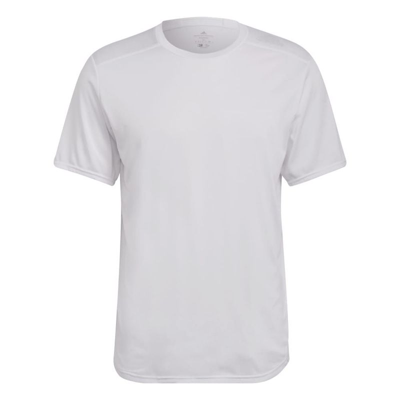 Camiseta-Manga-Corta-adidas-para-hombre-D4R-Tee-Men-para-correr-color-blanco.-Frente-Sin-Modelo