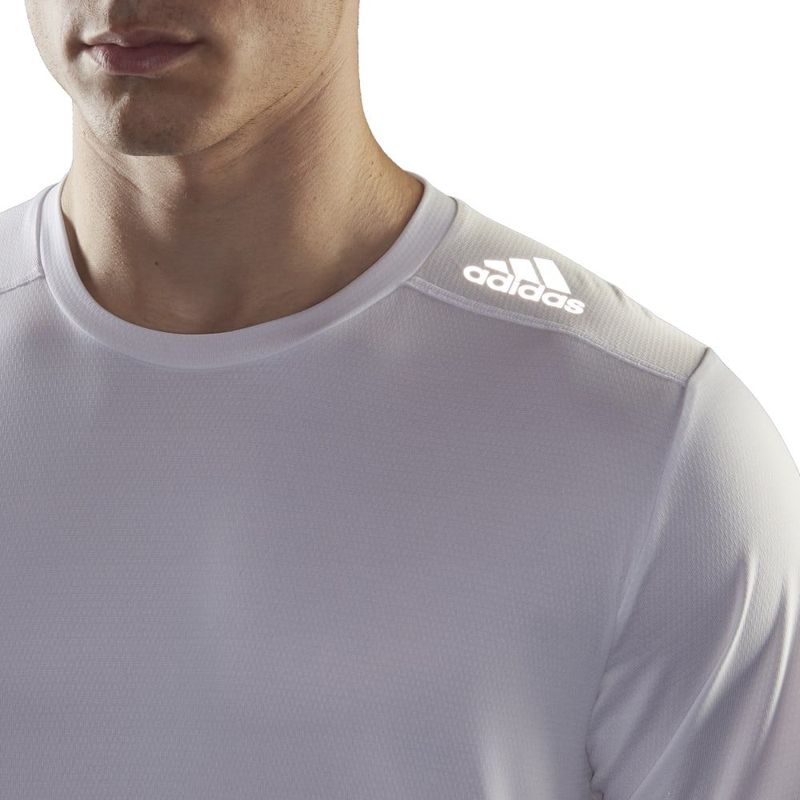 Camiseta-Manga-Corta-adidas-para-hombre-D4R-Tee-Men-para-correr-color-blanco.-Detalle-1