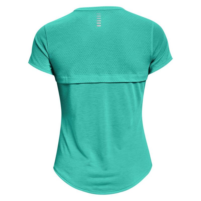 Camiseta-Manga-Corta-under-armour-para-mujer-Ua-Streaker-Ss-para-correr-color-verde.-Reverso-Sin-Modelo