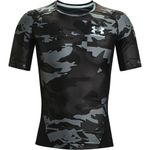 Camiseta-Manga-Corta-under-armour-para-hombre-Ua-Hg-Isochill-Comp-Print-Ss-para-entrenamiento-color-negro.-Frente-Sin-Modelo