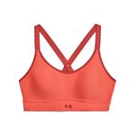 Top-under-armour-para-mujer-Ua-Infinity-Mid-Covered-para-entrenamiento-color-naranja.-Frente-Sin-Modelo