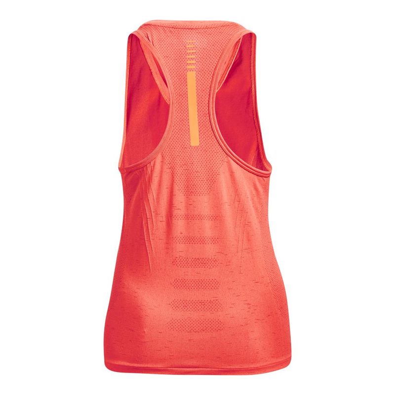 Camiseta-Manga-Sisa-under-armour-para-mujer-Ua-Seamless-Run-Tank-para-correr-color-naranja.-Reverso-Sin-Modelo