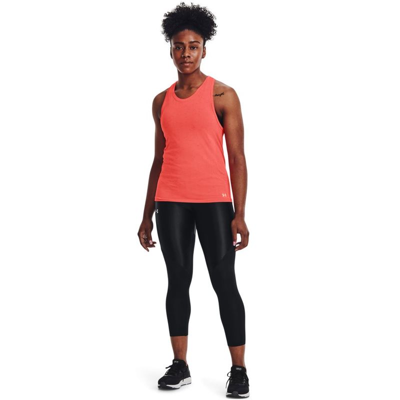 Camiseta-Manga-Sisa-under-armour-para-mujer-Ua-Seamless-Run-Tank-para-correr-color-naranja.-Outfit-Completo