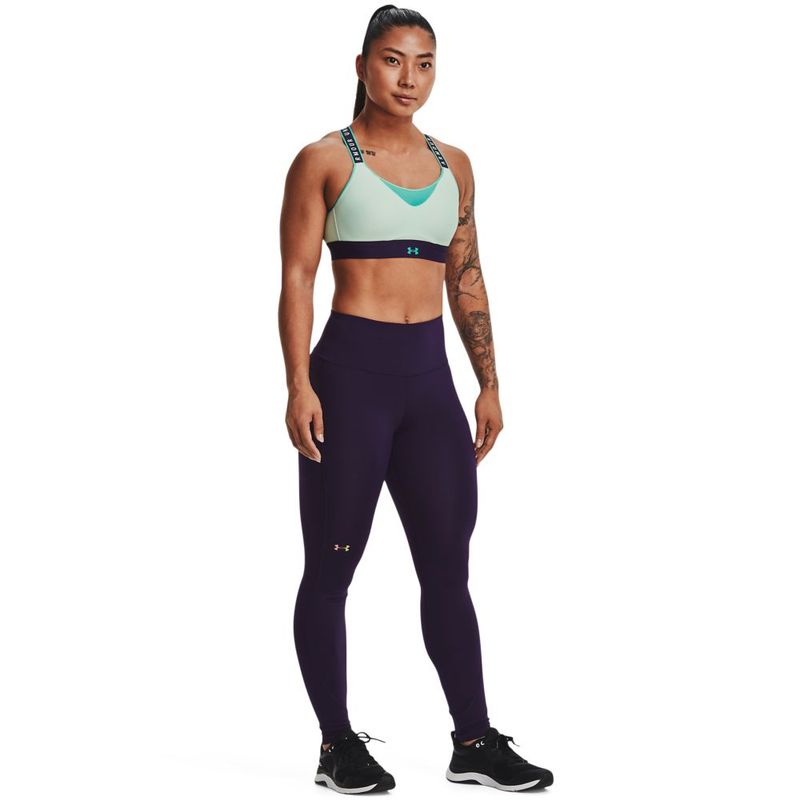 Licra-under-armour-para-mujer-Ua-Rush-Legging-para-entrenamiento-color-morado.-Frente-Sobre-Modelo