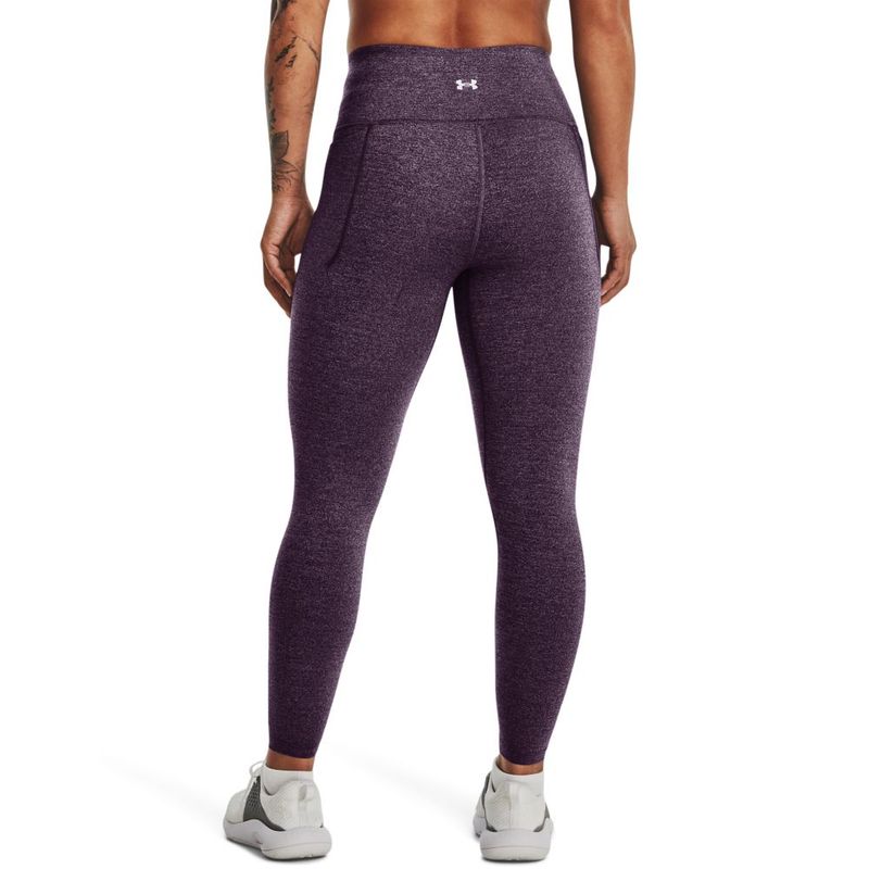 Licra-under-armour-para-mujer-Meridian-Heather-Ankle-Leg-para-entrenamiento-color-morado.-Reverso-Sobre-Modelo