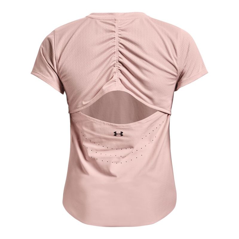 Camiseta-Manga-Corta-under-armour-para-mujer-Ua-Paceher-Tee-para-correr-color-rosado.-Reverso-Sin-Modelo