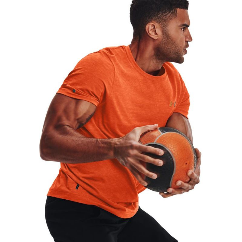 Camiseta-Manga-Corta-under-armour-para-hombre-Ua-Rush-Seamless-Geosport-Ss-para-entrenamiento-color-naranja.-Hoodie