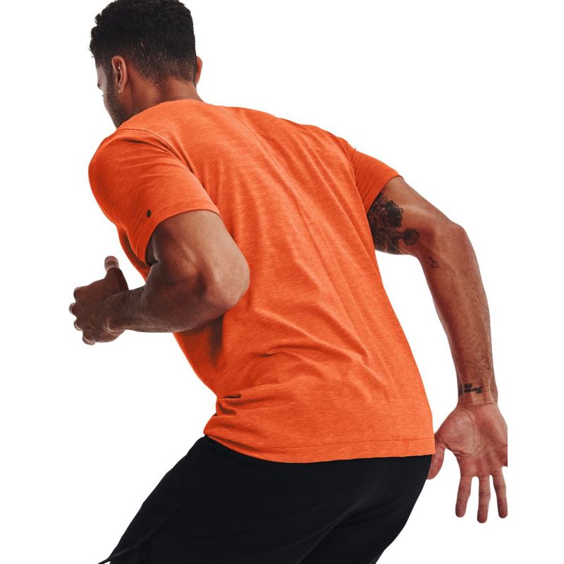 Camiseta-Manga-Corta-under-armour-para-hombre-Ua-Rush-Seamless-Geosport-Ss-para-entrenamiento-color-naranja.-Bolsillo