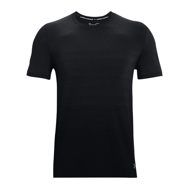 Camiseta-Manga-Corta-under-armour-para-hombre-Ua-Seamless-Lux-Ss-para-entrenamiento-color-negro.-Frente-Sin-Modelo