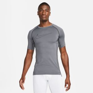 Nike M Np Df Tight Top Ss Camiseta De Compresión gris de hombre para entrenamiento