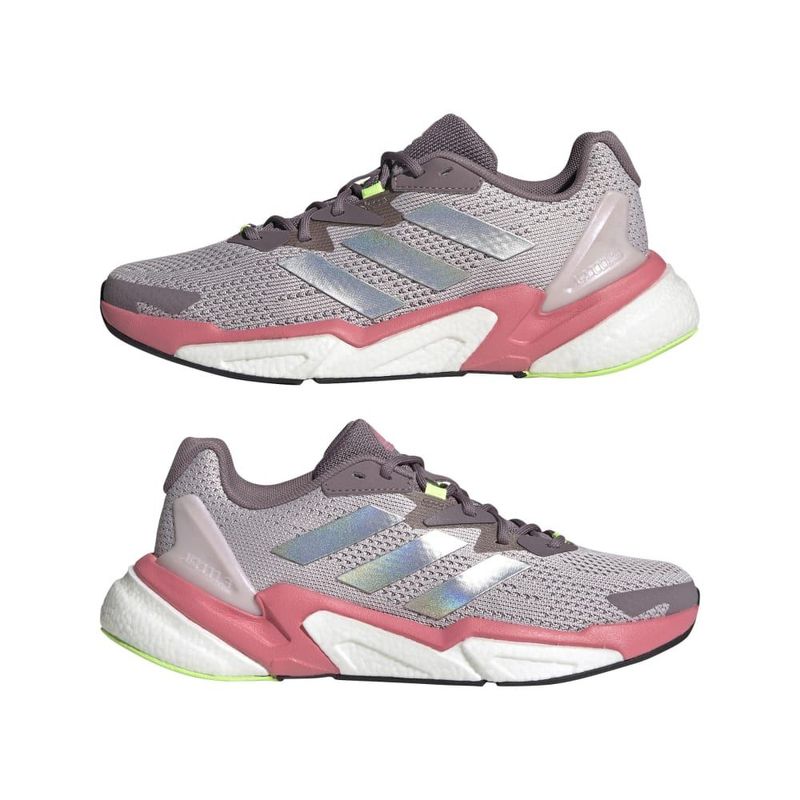 Tenis-adidas-para-mujer-X9000L3-W-para-correr-color-morado.-Par-Laterales
