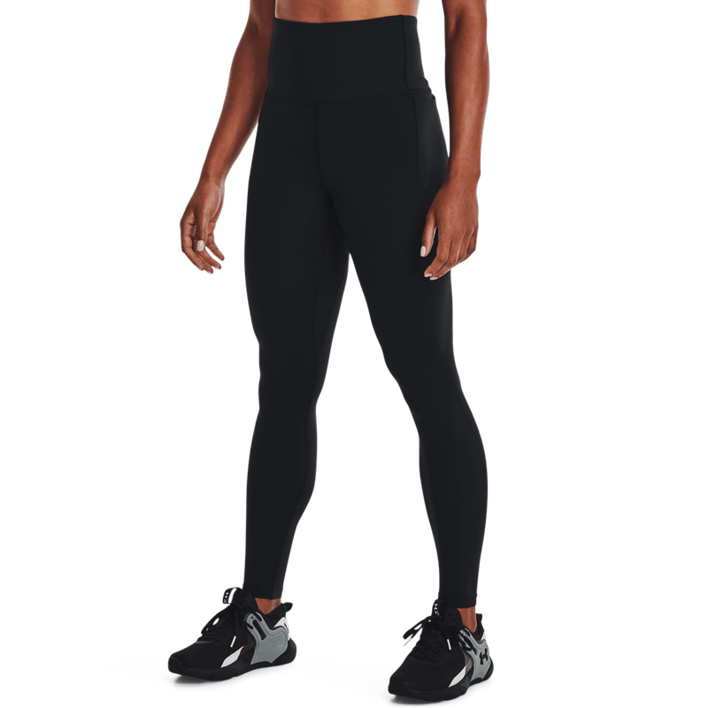 Licra-under-armour-para-mujer-Meridian-Ultra-High-Rise-Leg-para-entrenamiento-color-negro.-Frente-Sobre-Modelo