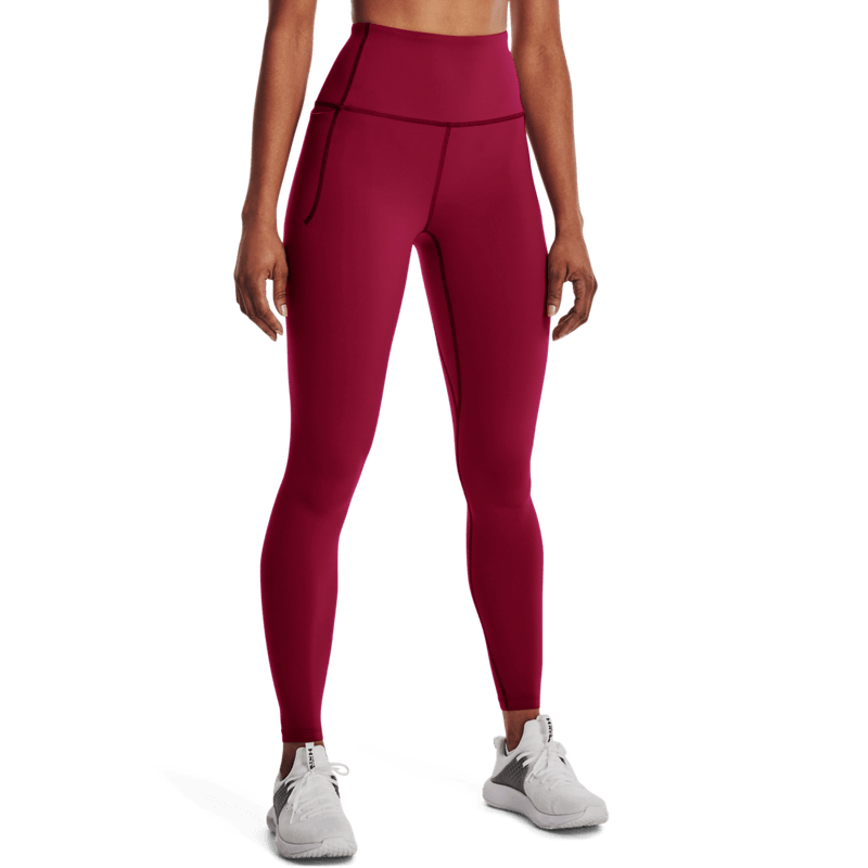 Licra-under-armour-para-mujer-Meridian-Ultra-High-Rise-Leg-para-entrenamiento-color-rosado.-Frente-Sobre-Modelo