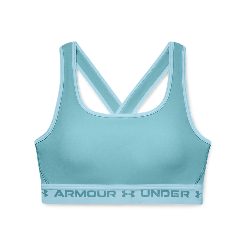 Top-under-armour-para-mujer-Ua-Crossback-Mid-Bra-para-entrenamiento-color-azul.-Frente-Sin-Modelo
