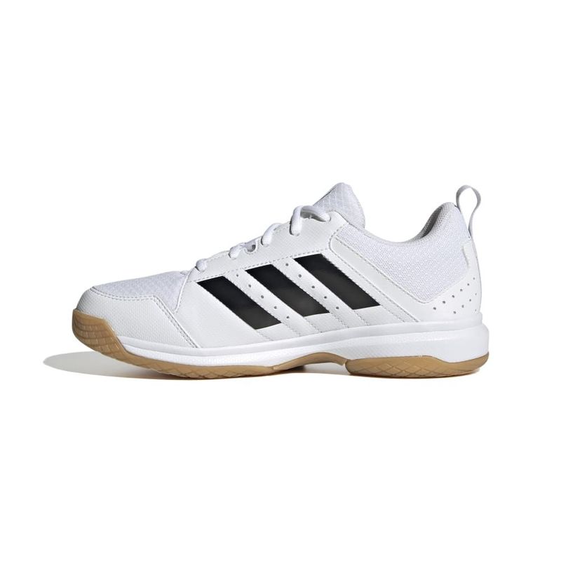 Tenis-adidas-para-mujer-Ligra-7-W-para-indoor-color-blanco.-Lateral-Interna-Izquierda