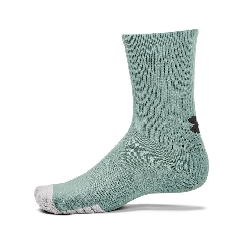 Medias-under-armour-unisex-Ua-Heatgear-Crew-3Pk-para-entrenamiento-color-blanco.-Reverso-Sin-Modelo
