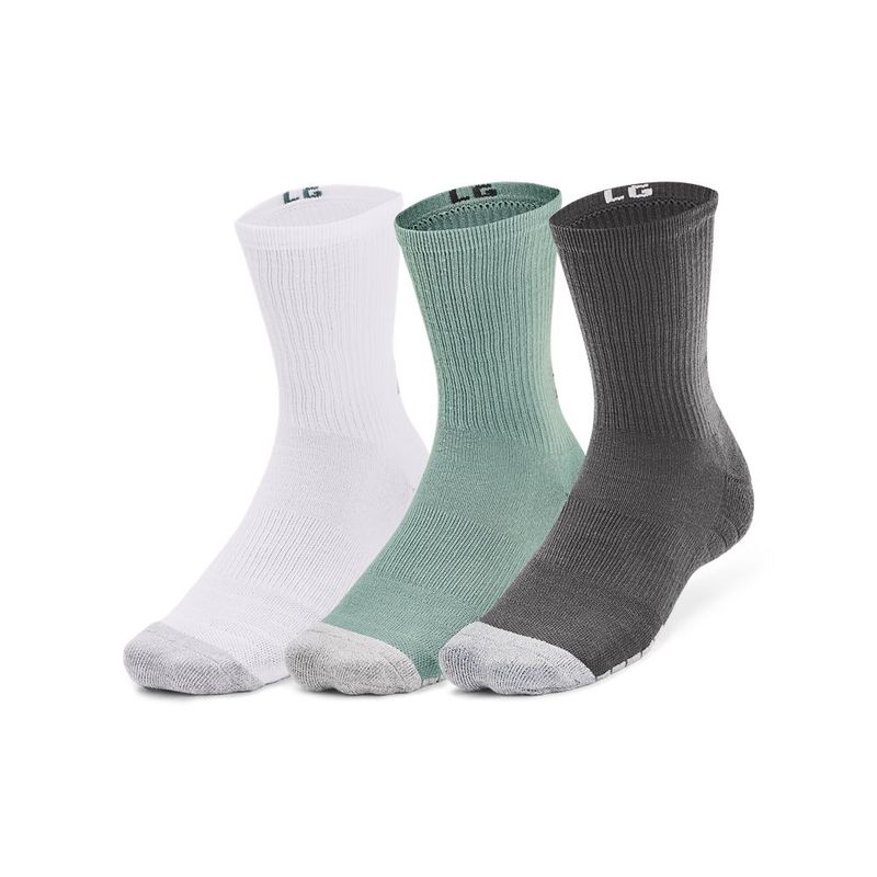 Medias-under-armour-unisex-Ua-Heatgear-Crew-3Pk-para-entrenamiento-color-blanco.-Pack-De-Medias