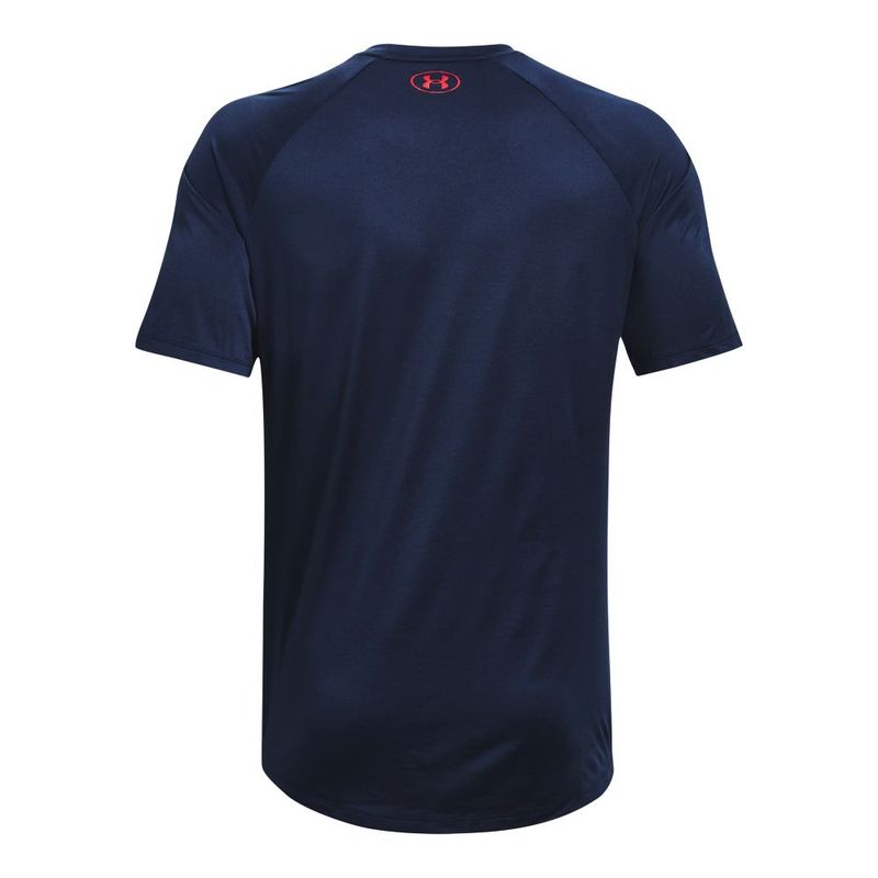 Camiseta-Manga-Corta-under-armour-para-hombre-Ua-Tech-2.0-Wordmark--Ss-para-entrenamiento-color-azul.-Reverso-Sin-Modelo