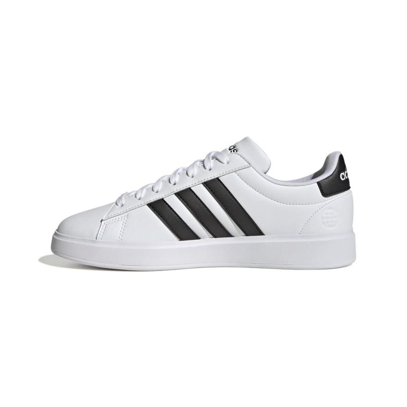 Tenis-adidas-para-hombre-Grand-Court-2.0-para-moda-color-blanco.-Lateral-Interna-Izquierda