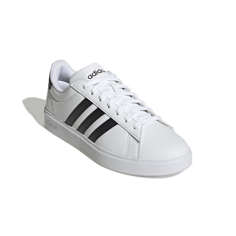 Tenis-adidas-para-hombre-Grand-Court-2.0-para-moda-color-blanco.-Borde-Externo