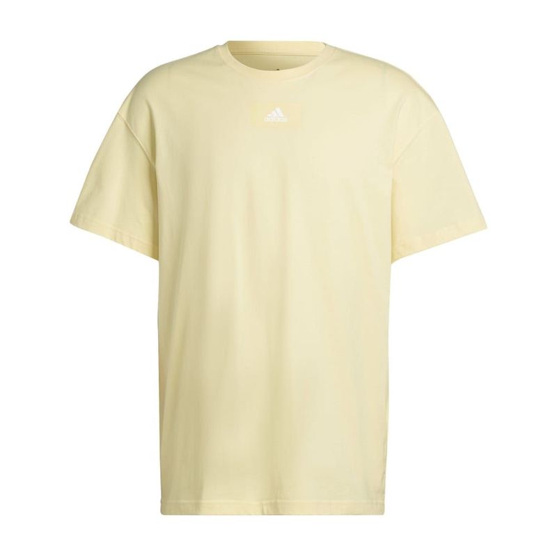 Camiseta-Manga-Corta-adidas-para-hombre-M-Fv-T-para-moda-color-beige.-Frente-Sin-Modelo