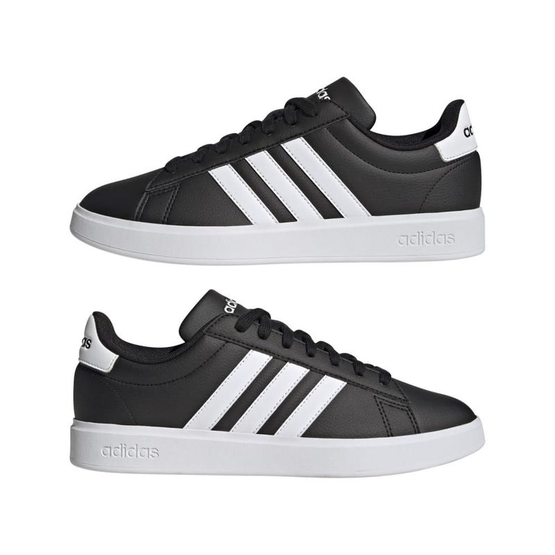 Tenis-adidas-para-hombre-Grand-Court-2.0-para-moda-color-negro.-Par-Laterales