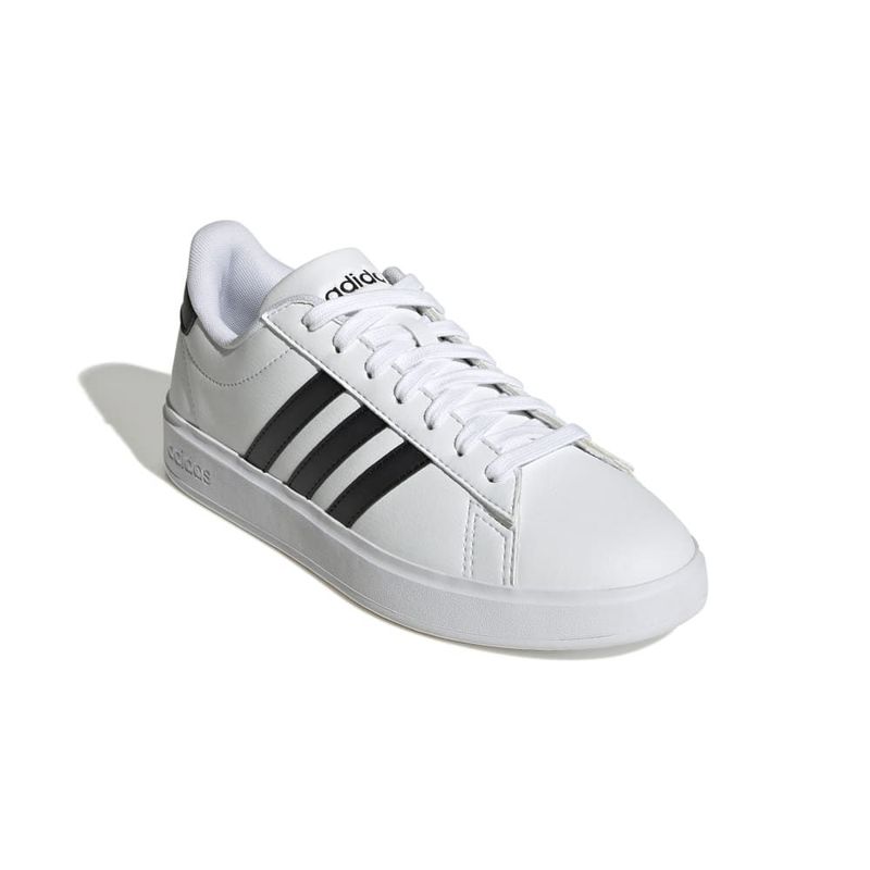 Tenis-adidas-para-mujer-Grand-Court-2.0-para-moda-color-blanco.-Borde-Externo