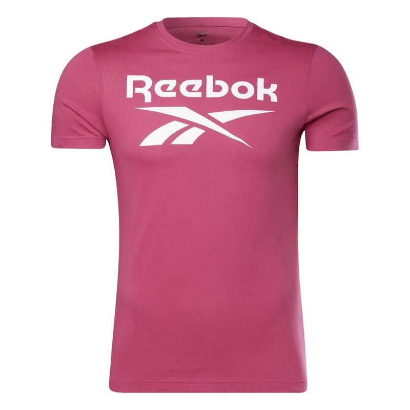 Camiseta-Manga-Corta-reebok-para-hombre-Ri-Big-Logo-Tee-para-entrenamiento-color-rosado.-Frente-Sin-Modelo
