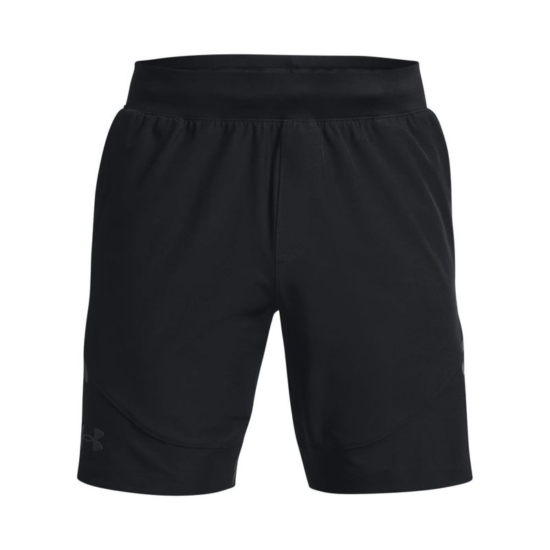 Pantaloneta-under-armour-para-hombre-Ua-Unstoppable-Shorts-para-entrenamiento-color-negro.-Frente-Sin-Modelo