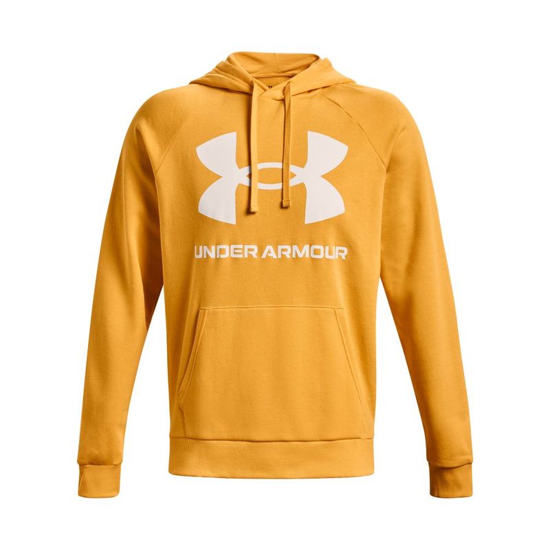 Camiseta-Manga-Larga-under-armour-para-hombre-Ua-Rival-Fleece-Big-Logo-Hd-para-entrenamiento-color-amarillo.-Frente-Sin-Modelo