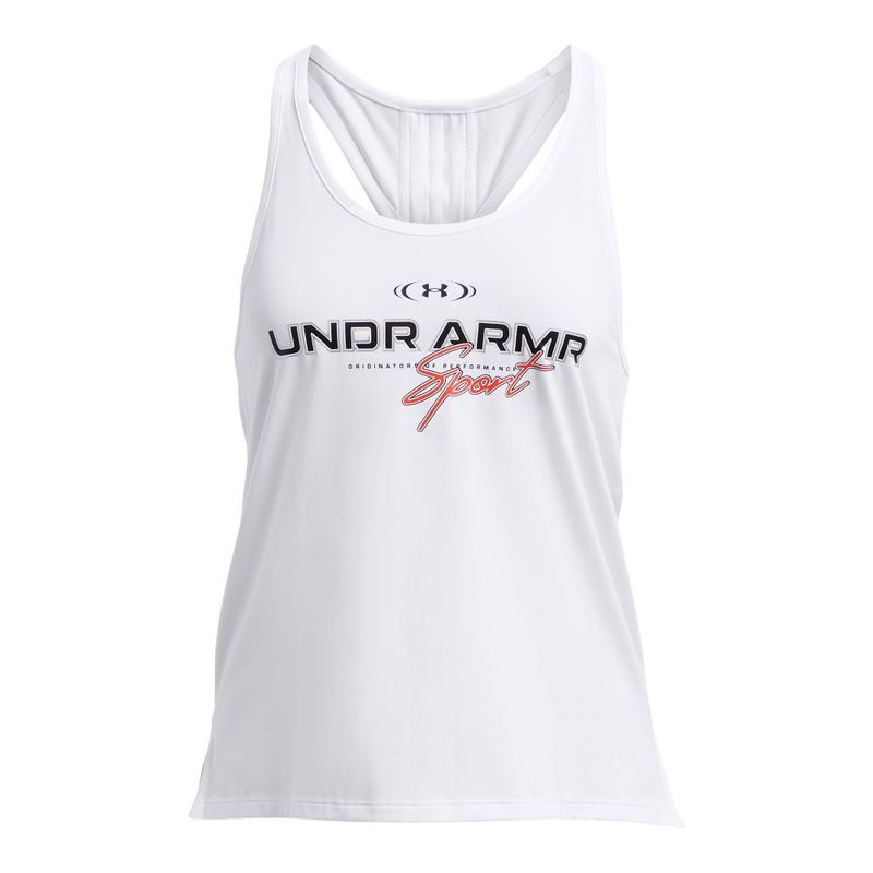 Camiseta-Manga-Sisa-under-armour-para-mujer-Ua-Knockout-Tank-Rfs-para-entrenamiento-color-blanco.-Frente-Sin-Modelo