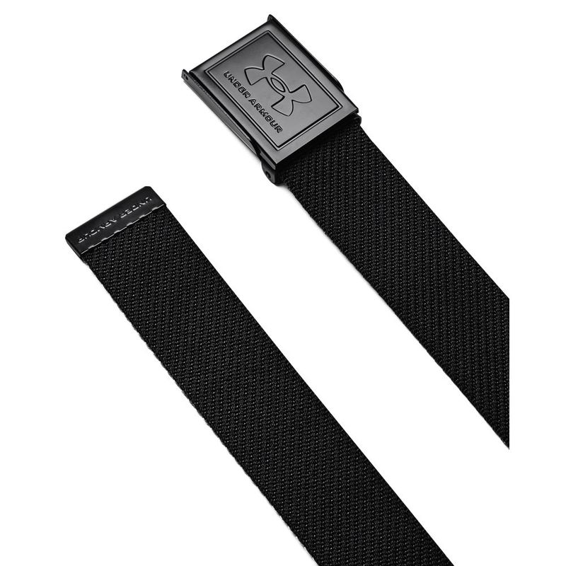 Cinturon-under-armour-para-hombre-M-S-Webbing-Belt-para-golf-color-negro.-Frente-Sin-Modelo