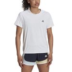 Camiseta-Manga-Corta-adidas-para-mujer-Run-It-Tee-W-para-correr-color-blanco.-Zoom-Frontal-Sobre-Modelo