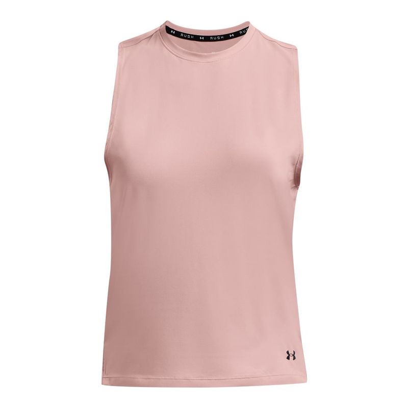 Camiseta-Manga-Sisa-under-armour-para-mujer-Ua-Rush-Tank-para-entrenamiento-color-rosado.-Frente-Sin-Modelo