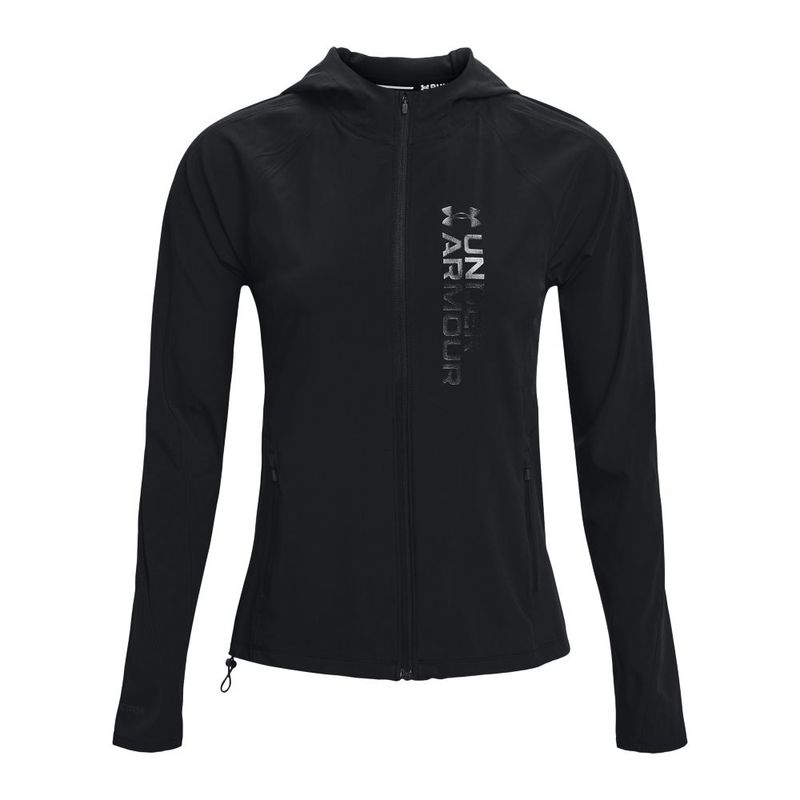 Chaqueta-under-armour-para-mujer-Ua-Outrun-The-Storm-Jkt-para-correr-color-negro.-Frente-Sin-Modelo
