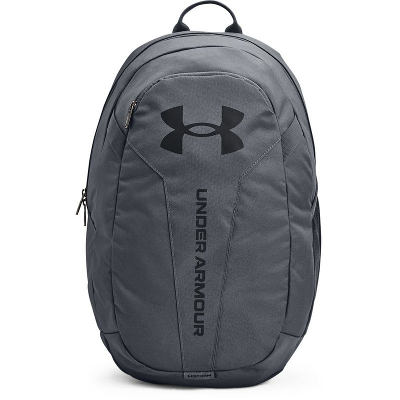 Morral-under-armour-para-hombre-Ua-Hustle-Lite-Backpack-para-entrenamiento-color-negro.-Frente-Sin-Modelo