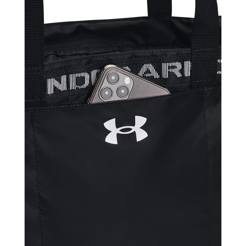 Bolso-under-armour-para-mujer-Ua-Favorite-Tote-para-entrenamiento-color-negro.-Bolsillo-Frontal