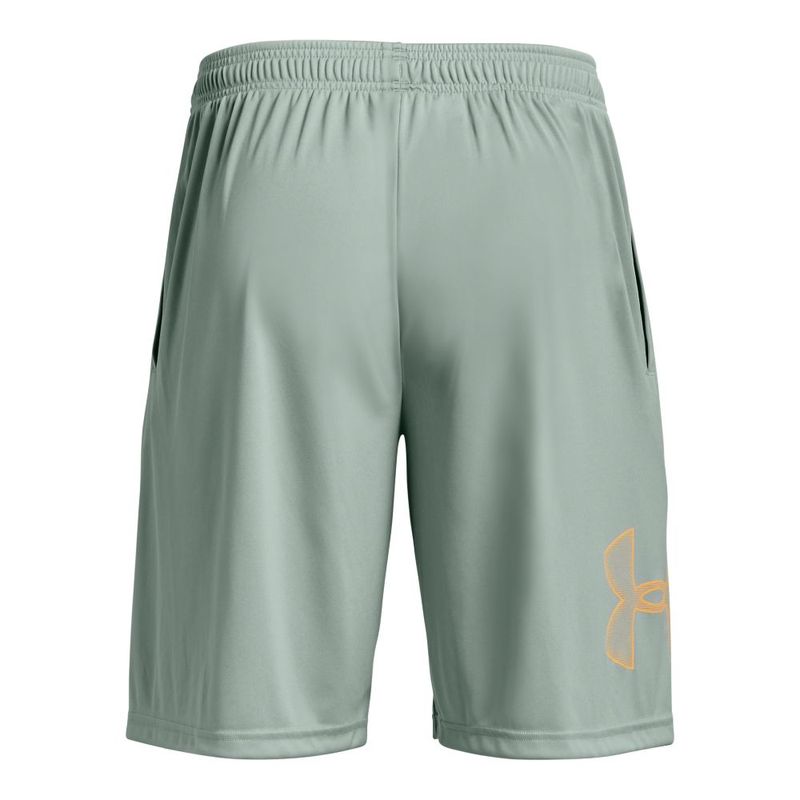 Pantaloneta-under-armour-para-hombre-Ua-Tech-Graphic-Short-para-entrenamiento-color-amarillo.-Reverso-Sin-Modelo