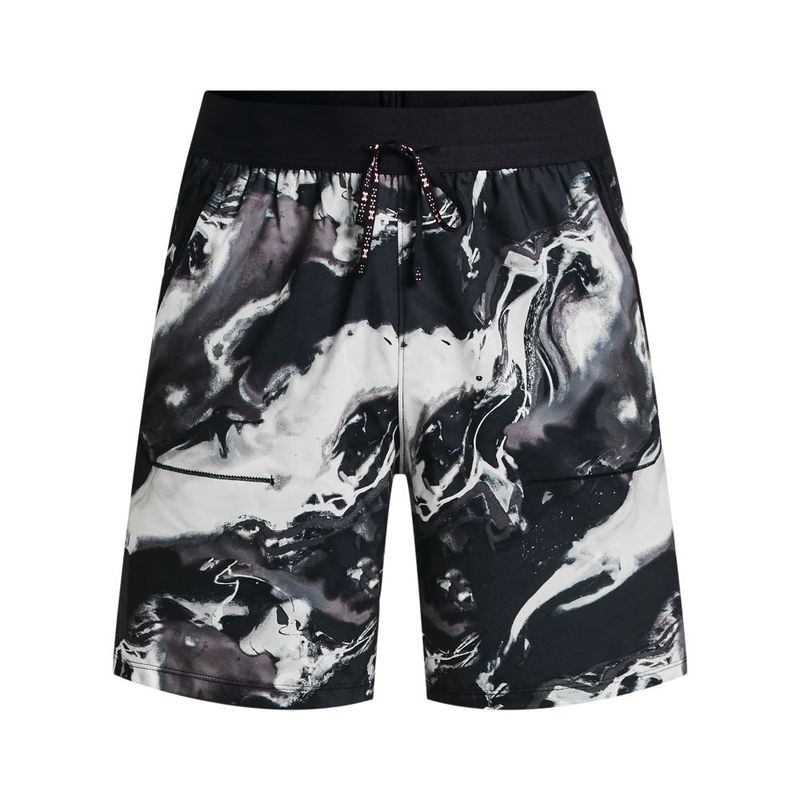 Pantaloneta-under-armour-para-hombre-Ua-Run-Anywhere-Short-para-correr-color-negro.-Frente-Sin-Modelo