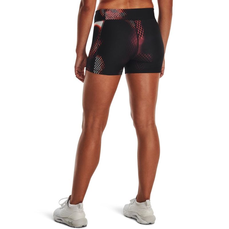 Pantaloneta-under-armour-para-mujer-Armour-Shorty-para-entrenamiento-color-negro.-Reverso-Sobre-Modelo