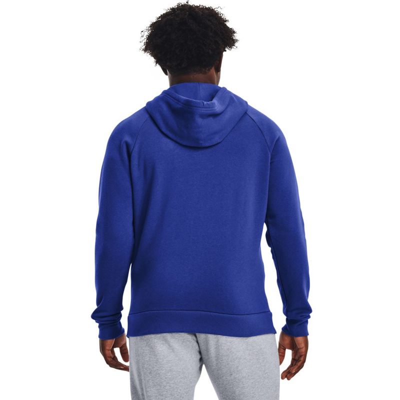 Camiseta-Manga-Larga-under-armour-para-hombre-Ua-Rival-Fleece-Fz-Hoodie-para-entrenamiento-color-azul.-Reverso-Sobre-Modelo