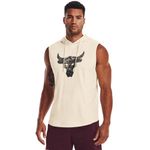 Camiseta-Manga-Sisa-under-armour-para-hombre-Ua-Project-Rock-Terry-Sl-Hd-para-entrenamiento-color-blanco.-Frente-Sobre-Modelo