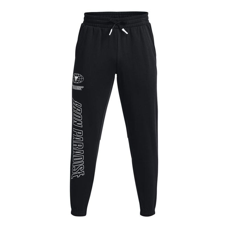 Pantalon-under-armour-para-hombre-Ua-Pjt-Rck-Rival-Flc-Jgr-para-entrenamiento-color-negro.-Frente-Sin-Modelo
