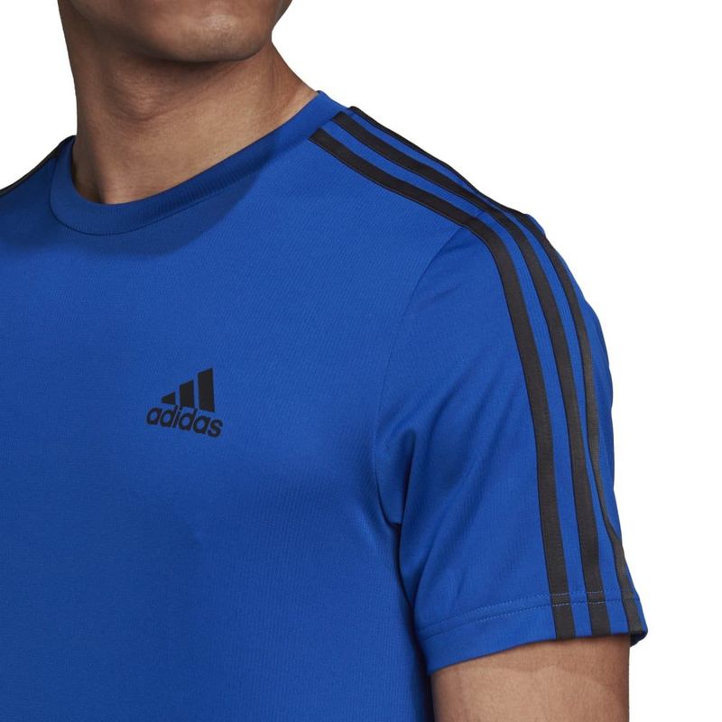 Camiseta-Manga-Corta-adidas-para-hombre-M-3S-T-para-entrenamiento-color-azul.-Detalle-1