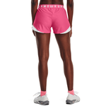 Pantaloneta-under-armour-para-mujer-Play-Up-Shorts-3.0-para-entrenamiento-color-rojo.-Reverso-Sobre-Modelo