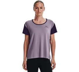 UA Rush Energy Novelty Ss Camiseta Manga Corta morado de mujer para entrenamiento