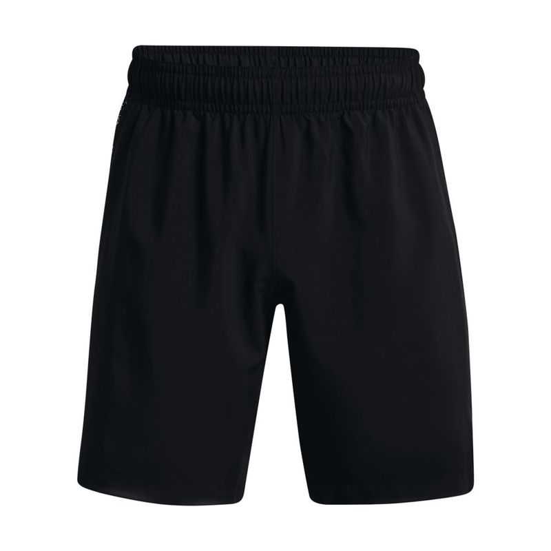 Pantaloneta-under-armour-para-hombre-Ua-Woven-Graphic-Shorts-para-entrenamiento-color-negro.-Frente-Sin-Modelo