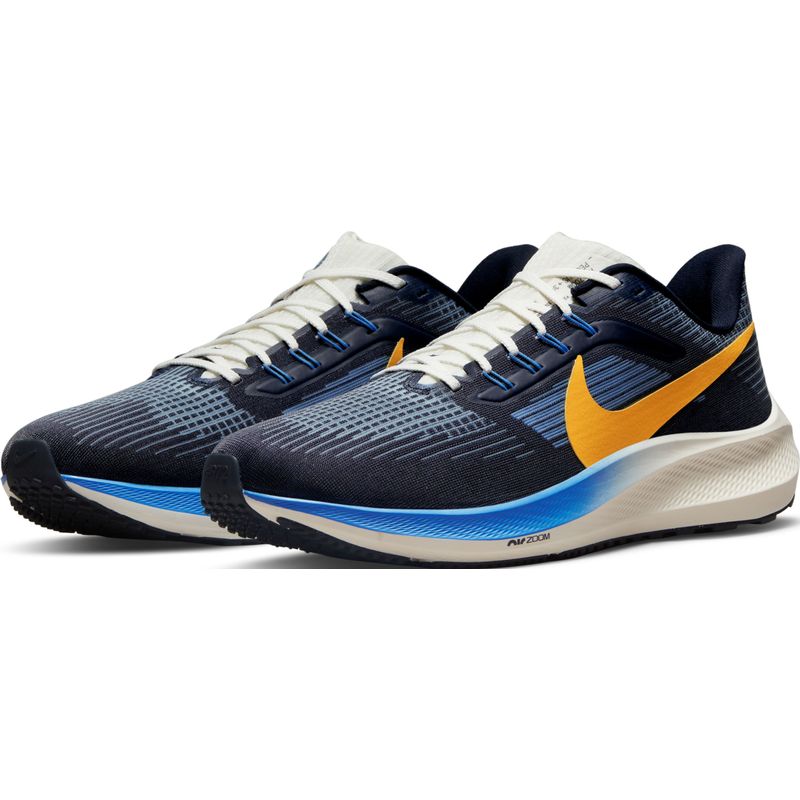 Tenis-nike-para-hombre-Nike-Air-Zoom-Pegasus-39-Prm-para-correr-color-azul.-Par-Alineados