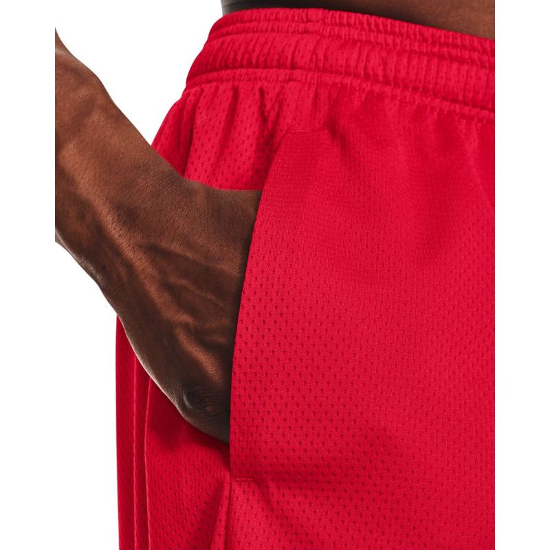 Pantaloneta-under-armour-para-hombre-Ua-Tech-Mesh-Shorts-para-entrenamiento-color-rojo.-Detalle-Sobre-Modelo-1